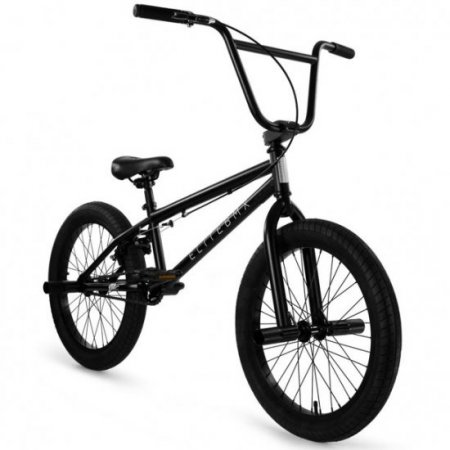 Elite 20" BMX Stealth Bicycle Freestyle Bike 1 Piece Crank Black NEW 2021