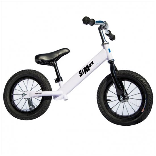 Stmax 12\" Balance Bike White No Pedal Bicycle Kids Girls Boys Foam Tire