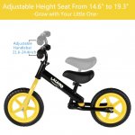 YOFE YOFE Kids Balance Bike, Lightweight Balance Bike for Kids Boys Girls, Toddler Balance Bike for 2-5 Years Old, No Pedal Bicycle w/ EVA Wheel, Sport Balance Bike Adjustable Seat/Handlebar, Yellow, R6773