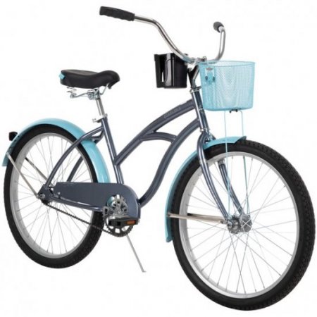 Huffy 24 In. Carlisle Girls' Comfort Cruiser Beach Bike, Gray