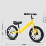 Bestgoods Adjustable Kids Balance Bike Baby Balance Scooter with Air Pump, Adjustable Seat & Handlebar,Comfortable seat, Anti-skid Shockproof Tires Kids Bicycle for 2-6 Year Olds 16.5"x21.7"x33"