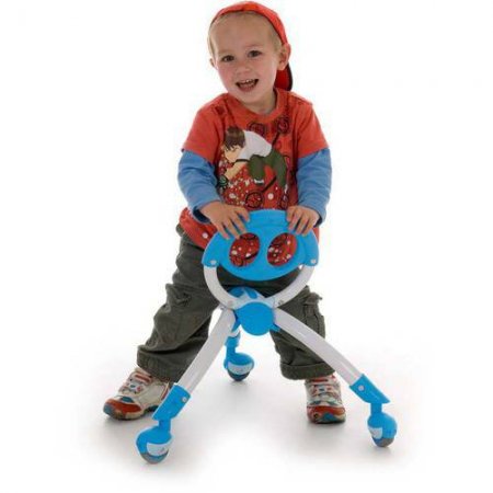 YBIKE YBike Pewi Walking Ride-On Toy - From Baby Walker to Toddler Ride On for Ages 9 Months to 3 Years Old - Blue