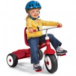 Radio Flyer, Deluxe Steer & Stroll Trike, Parent Push Handle, Red