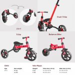 Yvolution Yvolution Y Velo Flippa Red 4-in-1 Toddler Trike to Balance Bike, Ages 2-5 Years