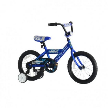 TITAN Champion Boys BMX Bike with Training Wheels, 16-Inch, Blue