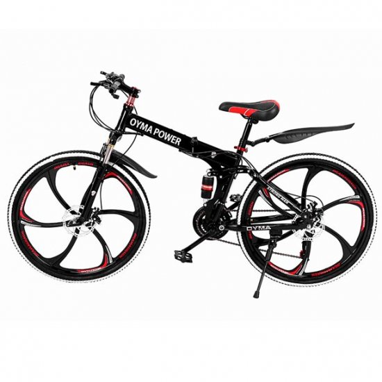 Outroad Mountain Bike 21 Speed 26 in Folding Bike Double Disc Brake Bicycles