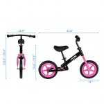 MEROTABLE Promotion Clearance 33.8 x16.9inches Sport Balance Bike, Pro Lightweight No-Pedal Toddlers Bike Walking Bicycle Ultra-Cool Push Bikes/Air-Filled Rubber Tires for Kids Ages 2-5 Years Old pink