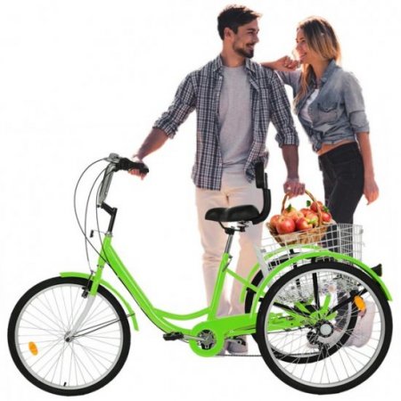 TIMMIS Adult Tricycle 1/7 Speed 3-Wheel for Shopping W/ Installation Tools