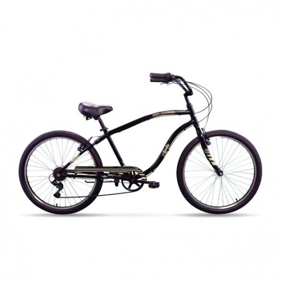 Apollo Beach Commander 26 inch, 7 Speed Cruiser Bike, Black