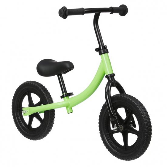 KUDOSALE Kids Balance Bike Walking Balance Training No Pedal Push Bicycle for Toddlers 2-6 Years Old Children - Green / Blue