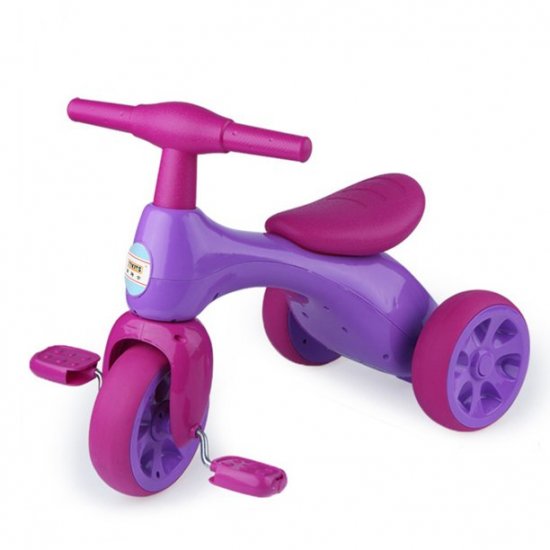 Hjcommed Cartoon Baby Balance Bike, Tricycle with Storage Box, Indoor Outdoor ,2-4 Age Purple