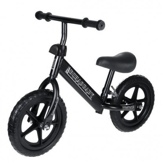 S-morebuy Sport Balance Bike 12\", Toddler Training No No Pedal Push Bicycle For Kids Age 2-6 years, Kids Balance Pushing Bike with Adjustable Seat & Handle, Gift For Boys & Girls