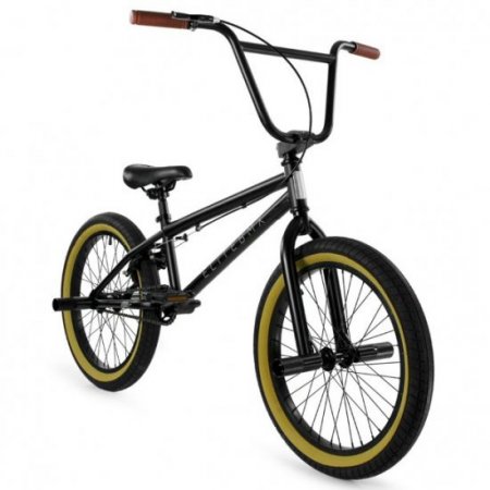 Elite 20" BMX Stealth Bicycle Freestyle Bike 1 Piece Crank Black Gum NEW 2021