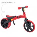 Yvolution Yvolution Y Velo Junior Toddler Balance Bike - Red | 9" Training No Pedal Push Bicycle With Dual Rear Wheels | For Kids Age 18 Months - 4 Years