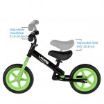 LALAHO Baby Balance Bike Kids Training Bicycle Height Adjustable No-Pedal Learn To Ride - Green