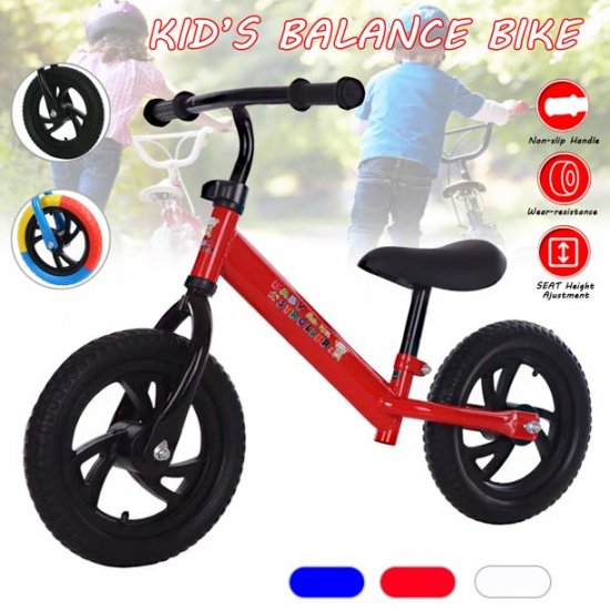 Stoneway Kids Balance Bike without Pedal, Starter Toddler Training Bike, 12\'\' Wheels Learn To Ride Pre Bike Sport Training Bicycle, with Lightweight Frame and Adjustable Handlebar & Seat