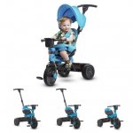 Joovy Tricycoo 4-in-1 Baby Tricycle for Kids, Black