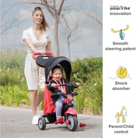 smarTrike Swing DLX - 4-in-1 Toddler Tricycle 15M+ - Red