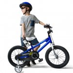 RoyalBaby Freestyle 12" Blue Kids Bike Boys and Girls Bike with Training wheels and Water Bottle