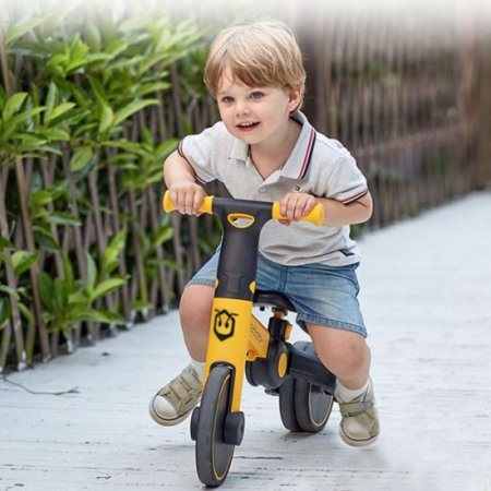 Yotoy Uonibaby-t801 Five-In-One Bicycle Tricycle With Push Rod Yellow