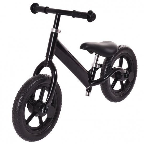 Apontus 12\" Balance Kids No-Pedal Learning Bicycle - Black