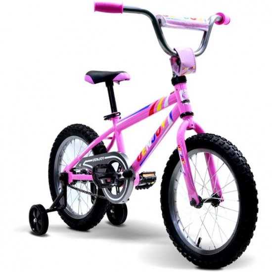 Uenjoy Uenjoy 16\" Kids Bike with Detachable Training Wheels,Capacity Weight 176 Pounds,Adjustable PU Seat,Cute Owl Pattern,Best Gift for 4-7 Years Old Boys&Girls,Easy to Assemble,Pink