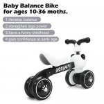 XIAPIA Baby Toddler Tricycle Bike No Pedals 10-36 Months Ride-on Toys Gifts Indoor Outdoor Balance Bike for One Year Old Boys Girls First Birthday Thanksgiving Christmas (Panda)