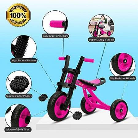 High Bounce Extra Tall Tricycle Ages 3-6 (Pink)