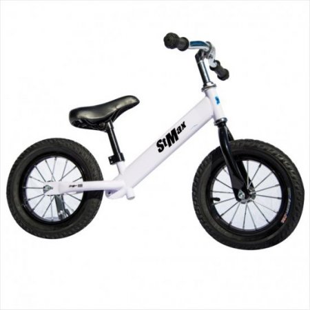 Stmax 12" Balance Bike White No Pedal Bicycle Kids Girls Boys Foam Tire