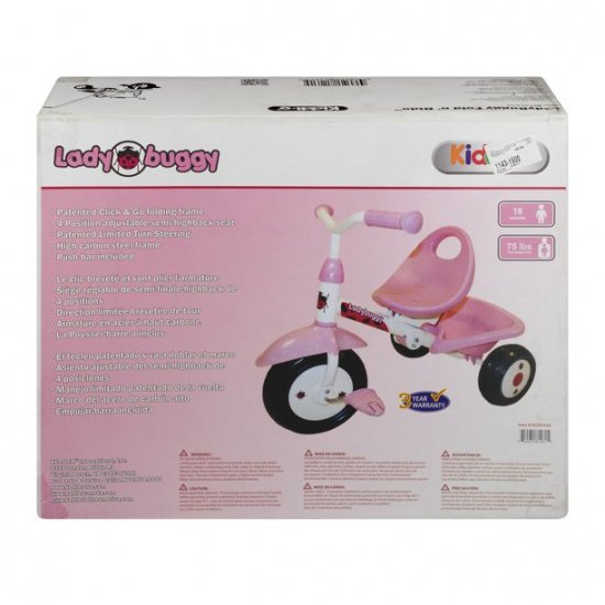 Kiddi-O Lady Buggy Fold N\' Ride, 1.0 CT