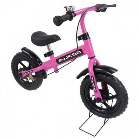 Costway Goplus 12'' Pink Kids Balance Bike Children Boys & Girls with Brakes and Bell Exercise