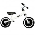 Stmax 10" Balance Bike White No Pedal Bicycle for Kids Boys Girls Foam Tire