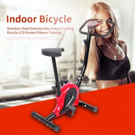 OTVIAP OTVIAP Exercise Bike, Body Training Machine,Stainless Steel Exercise Bike Indoor Cycling Bicycle LCD Screen Fitness Training