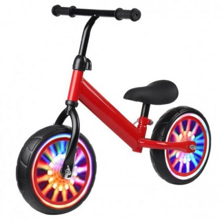 Stoneway Light-up Kids Balance Bike Sport Bicycle with Flashing Wheels Riding Learning Balance Training No Pedal Bike for Ages 2-7 Years Old Toddlers