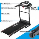 Folding Exercise Treadmills on Sale, SEGMART Electric Treadmill with 16'' Wide Tread Belt, EKG Grip Pulse Sensor, Easy Assembly Home Motorized Running Machine with 12 Preset Program, 240 lbs, S10269