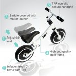 Stmax 10" Ultra-lite Balance Bike no Pedal White Adjustable Handlebar and Seat