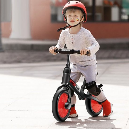 TIMMIS 4-In-1 Children\'s Bike with Training Wheels and Pedals, Balance Bike for 2-6 Age