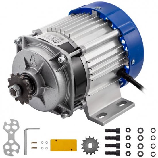 VEVOR 500W 36V Electric Tricycle Motor 500RPM Brushless Motor 10.8A Geared Motor with 14 Tooth for Tricycle,Rickshaw,ThreeWheeled Bike etc.