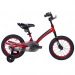 Mobo First 14 Inch Bike For Kids With Training Wheels, Boys And Girls Bike, Red