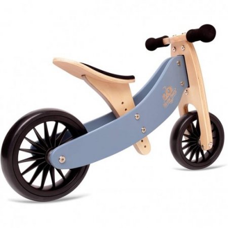 Kinderfeets Kinderfeets Tiny Tot PLUS Toddler 2-in-1 Balance Bike and Tricycle, Slate Blue