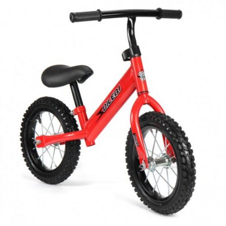 S-morebuy Kid Sport Balance Bike with Rubber Tires, Pro Lightweight No-Pedal Toddlers Bike Walking Bicycle Ultra-Cool Push Bikes, Toddler Push Bike with Puncture-Proof Tire for Child, with Tires for Kids Ages 2