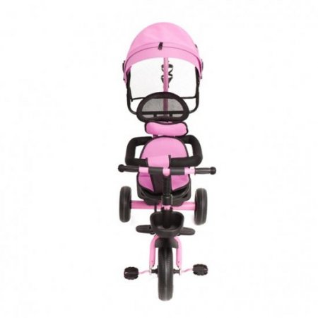 Vingtank Children Trike, 4 in1 Baby Kids Trike Girls Push Along Tricycle Toddlers 3-Wheel Pedal Bike -Pink