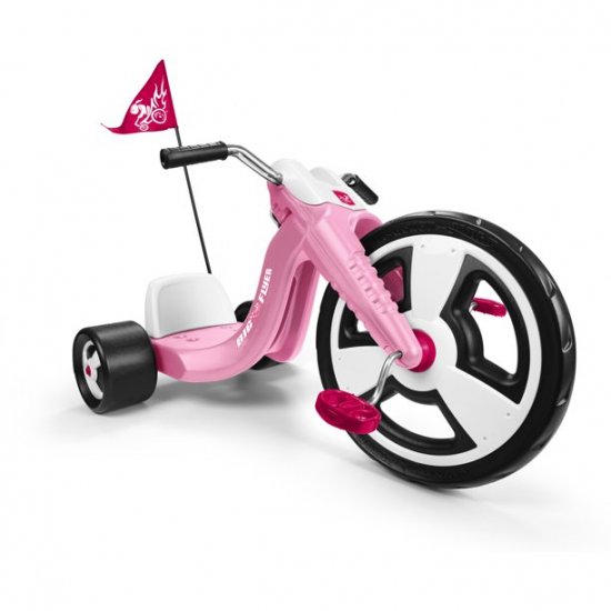 (2 pack) Radio Flyer, Big Flyer Sport, Chopper Tricycle, 16\" Front Wheel, Pink