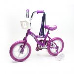 Wonderplay BMX 12" Kid's Bike for 2-4 Years Old, Bicycle for Girls with Front Basket, EVA Tires with Training Wheels & Coaster Brake Purple