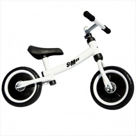 Stmax 10" Balance Bike White No Pedal Bicycle for Children Toddler Foam Tire