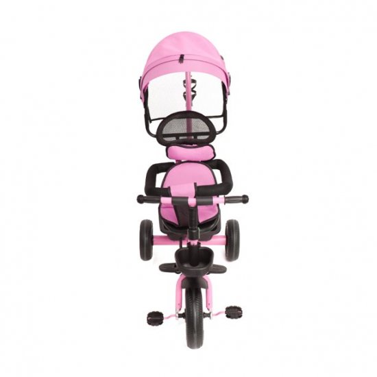 Vingtank Children Trike, 4 in1 Baby Kids Trike Girls Push Along Tricycle Toddlers 3-Wheel Pedal Bike -Pink