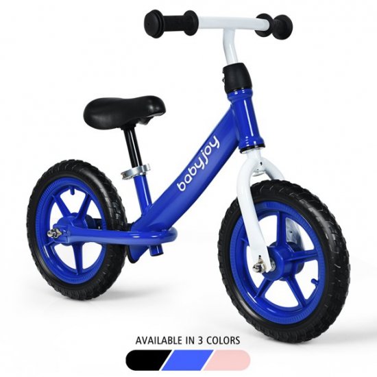 Gymax Gymax 12\'\' Balance Bike Kids No-Pedal Learn To Ride Pre Bike w/ Adjustable Seat Blue