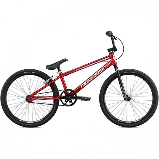 Mongoose Title 24 BMX Race Bike, 24-inch Wheels, Beginner or Returning Riders, Lightweight Tectonic T1 Aluminum Frame and Internal Cable Routing