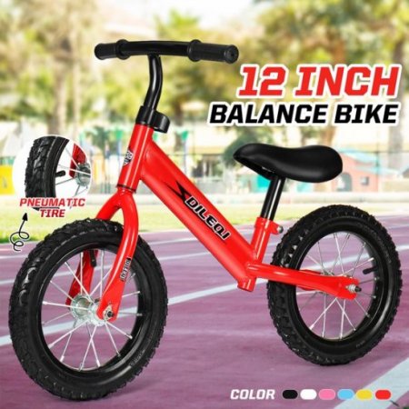 S-morebuy Kid Sport Balance Bike with Rubber Tires, Pro Lightweight No-Pedal Toddlers Bike Walking Bicycle Ultra-Cool Push Bikes, Toddler Push Bike with Puncture-Proof Tire for Child, with Tires for Kids Ages 2