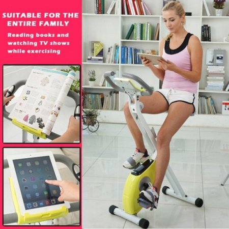 YOHOME PRODUCTS Indoor Cycling Folding Magnetic Erection Bike Stationary Bike With Tablet Stand